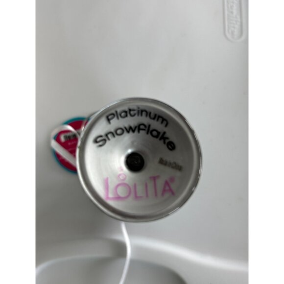 Lolita Platinum Snowflake Mini-Wine Glass Ornament With Snowflake Design - Picture 4 of 5